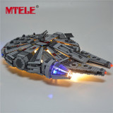 MTELE Led Light Building Blocks Set For Star Wars The Force Awakens Millennium Falcon Model Compatible with LEGO 10185