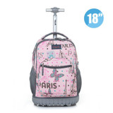 MSMO Rolling Backpack Children Trolley School Bags Laptop 18 Inch Multifunction Wheeled Bookbag Travel Bag for Kids and Students