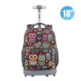 MSMO Rolling Backpack Children Trolley School Bags Laptop 18 Inch Multifunction Wheeled Bookbag Travel Bag for Kids and Students