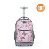 MSMO Rolling Backpack Children Trolley School Bags Laptop 18 Inch Multifunction Wheeled Bookbag Travel Bag for Kids and Students