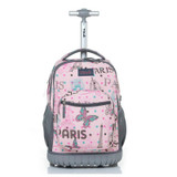 MSMO Rolling Backpack Children Trolley School Bags Laptop 18 Inch Multifunction Wheeled Bookbag Travel Bag for Kids and Students