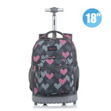 MSMO Rolling Backpack Children Trolley School Bags Laptop 18 Inch Multifunction Wheeled Bookbag Travel Bag for Kids and Students