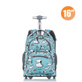 MSMO Rolling Backpack Children Trolley School Bags Laptop 18 Inch Multifunction Wheeled Bookbag Travel Bag for Kids and Students