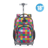 MSMO Rolling Backpack Children Trolley School Bags Laptop 18 Inch Multifunction Wheeled Bookbag Travel Bag for Kids and Students