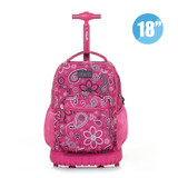 MSMO Rolling Backpack Children Trolley School Bags Laptop 18 Inch Multifunction Wheeled Bookbag Travel Bag for Kids and Students