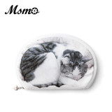 MSMO Cute Cat Cosmetic Bag 3D Printing Travel Makeup Bag 2017 Hot-selling Women Brand New