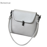 Mschastiye Genuine Leather casual handbags women messenger bags High quality women flap shoulder bags solid Mini flap bags