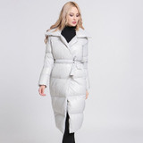 MS VASSA Women Down Jacket 2017 New Autumn Winter long Coats White duck down turn-down collar plus size 6XL 7XL outerwear