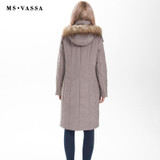 MS VASSA Winter Parkas Women 2017 New Fashion Autumn ladies long jackets detachable hood with fake fur plus size 7XL outerwear