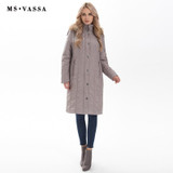 MS VASSA Winter Parkas Women 2017 New Fashion Autumn ladies long jackets detachable hood with fake fur plus size 7XL outerwear