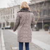 MS VASSA Ladies coat quilted Autumn Winter Women Parkas plus size 7XL detachable fake fur collar two way zipper outerwear