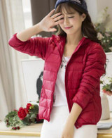 Ms 2016 winter ultrathin paragraph hooded down jacket / Women's thin warm down coat jackets