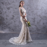 Mryarce vestido de novia Keyhole Back Lace Mermaid Wedding Dresses Marriage Dress V Neck Princess Bridal Gowns