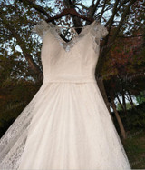 Mryarce Delicate Lace Romatic Bohemian Wedding Dresses Keyhole Back Bridal Dress With Cap Sleeves robe de mariage 2018