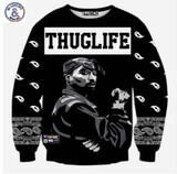 Mr.1991INC&amp;Miss.GO Hip hop 3d sweatshirt for men autumn pullovers print rapper Tupac 2pac hoodies long sleeve tops red color