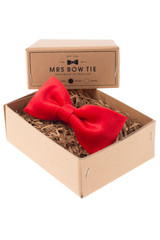 Mrs. Bow Tie Red Velvet Skinny Bow Tie