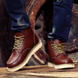 MRCCS Brand Spring/Autumn Fashion Boots For Men,Ankle High Work Boots,Martin Style Leather Tooling Shoes Casual Brand
