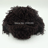 Mr.Kooky Wig Beard Hats Hobo Rasta Caveman Handmade Knitted Warm Winter Caps Baby Boy Girl Halloween Gift Funny Children Beanies
