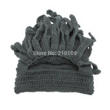 Mr.Kooky Handmade Funny Tentacle Octopus Hat Crochet Cthulhu Beard Beanie Men's Women's Knit Wind Mask Cap Halloween Animal Gift