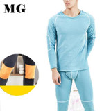 Mr.Gun Thermal Underwear for Men Long Johns Wool Winter Warm Underwear Suit Double side Velvet Fleece Man Heated Pajamas 2017