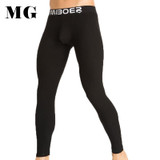 Mr.Gun Men's Long Johns Combed Cotton High Neckline Winter Base Layer Long Underwear Masculina Thermo Kit Thermal Long John Set