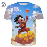 Mr.1991INC&amp;Miss.GO Summer Men/Women Dragon Ball T shirt Naruto 3D T Shirt Cartoon Anime Dragon Ball Print Short sleeves T-shirt