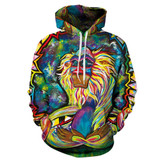 Mr.1991INC Spring Autumn Thin Hooded Hoodies Men/women 3d Sweatshirts With Cap Print Wizard Clown Oil Printing Hoody Hoodies