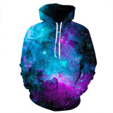 Mr.1991INC Space Galaxy Hoodies Hooded Men/Women Hat 3d Sweatshirts Print Colorful Nebula Thin Autumn Sweatshirts