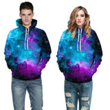 Mr.1991INC Space Galaxy Hoodies Hooded Men/Women Hat 3d Sweatshirts Print Colorful Nebula Thin Autumn Sweatshirts
