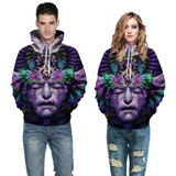 Mr.1991INC Space Galaxy Hoodeis Men/Women Hooded Hoodies With Cap 3d Sweatshirt Print Dreamlike Face Pullover Hoody Tracksuits