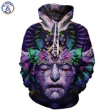 Mr.1991INC Space Galaxy Hoodeis Men/Women Hooded Hoodies With Cap 3d Sweatshirt Print Dreamlike Face Pullover Hoody Tracksuits