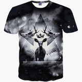 Mr.1991INC Newest Men/women 3d t-shirt short sleeve summer t shirt print cat horse scenery space galaxy t-shirt tops tees