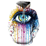 Mr.1991INC Paint Fashion Stylish Men/Women Hooded Hoodies 3d Print Paint Eyes Thin Sweatshirts Tracksuits Pullovers
