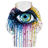 Mr.1991INC Paint Fashion Stylish Men/Women Hooded Hoodies 3d Print Paint Eyes Thin Sweatshirts Tracksuits Pullovers