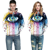 Mr.1991INC Paint Fashion Stylish Men/Women Hooded Hoodies 3d Print Paint Eyes Thin Sweatshirts Tracksuits Pullovers