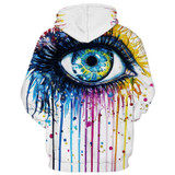 Mr.1991INC Paint Fashion Stylish Men/Women Hooded Hoodies 3d Print Paint Eyes Thin Sweatshirts Tracksuits Pullovers
