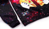 Mr.1991INC New Galaxy 3d sweatshirts for men/women casual hoodies funny print stars night cat eating Pizza hoodies