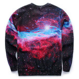 Mr.1991INC New Galaxy 3d sweatshirts for men/women casual hoodies funny print stars night cat eating Pizza hoodies
