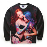 Mr.1991INC New Hot 3D Sweatshirts Men Long Sleeve Thin Hoodies Good Casual Sweatshirt Sexy Girl Digital Printing Size S-XL