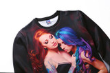 Mr.1991INC New Hot 3D Sweatshirts Men Long Sleeve Thin Hoodies Good Casual Sweatshirt Sexy Girl Digital Printing Size S-XL