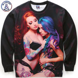 Mr.1991INC New Hot 3D Sweatshirts Men Long Sleeve Thin Hoodies Good Casual Sweatshirt Sexy Girl Digital Printing Size S-XL