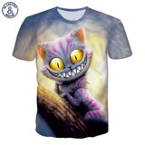 Mr.1991INC New Fashion Men/Women T-shirt Summer Tops Short Sleeve cat 3d Print T-shirt Space galaxy T shirt Cartoon Tees
