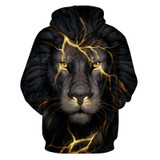 Mr.1991INC New Fashion Men/Women 3d Sweatshirts Print Golden Lightning Lion Hooded Hoodies Thin Hoody Tracksuits Tops