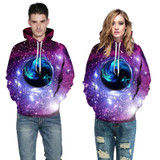 Mr.1991INC New Fashion Men/Women 3d Sweatshirts Print Black Hole Stars Space Galaxy Hooded Hoodies Unisex Pullovers