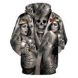 Mr.1991INC New Fashion Men/Women 3d Hoodies Print Metal Skulls Bride Groom Hooded Hoodies Thin 3d Sweatshirts Hoody Tops