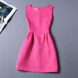 2018 Summer Floral Brocade Dresses For Girls Sleeveless Formal Events Girl Dress Teenage Party Wear Gowns Kids Children Clothes