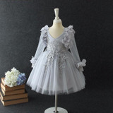 2018 Summer Flower Girls Dresses for Wedding Ceremony Party Prom Dress for Baby Girls Christening Gowns First Communion Dress