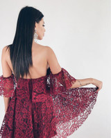 2018 Summer Fashion Women Black Red Lace Dresses Sexy Off shoulder Slash neck Dress Casual Tube Top Tunic Party Vestidos