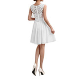 2018 Summer Elegant Women Crochet Lace Chiffon Dress Sleeveless O-neck Mini Bodycon Dress Plus Sizes