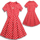 2018 Summer Dress Women Polka Dot Dress Vintage Rockabilly Swing Feminino Vestidos V Neck Short Sleeves Retro Party Dresses